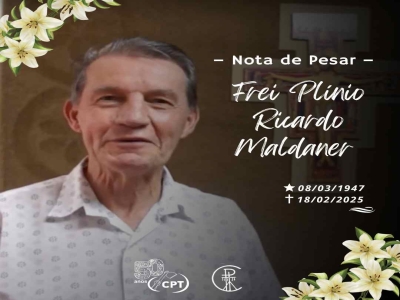 Nota de Pesar - Frei Plínio Ricardo Maldaner 