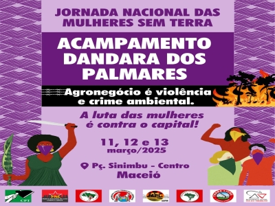 Jornada Nacional de Luta das Mulheres Sem Terra mobiliza movimentos e organizações sociais em Maceió