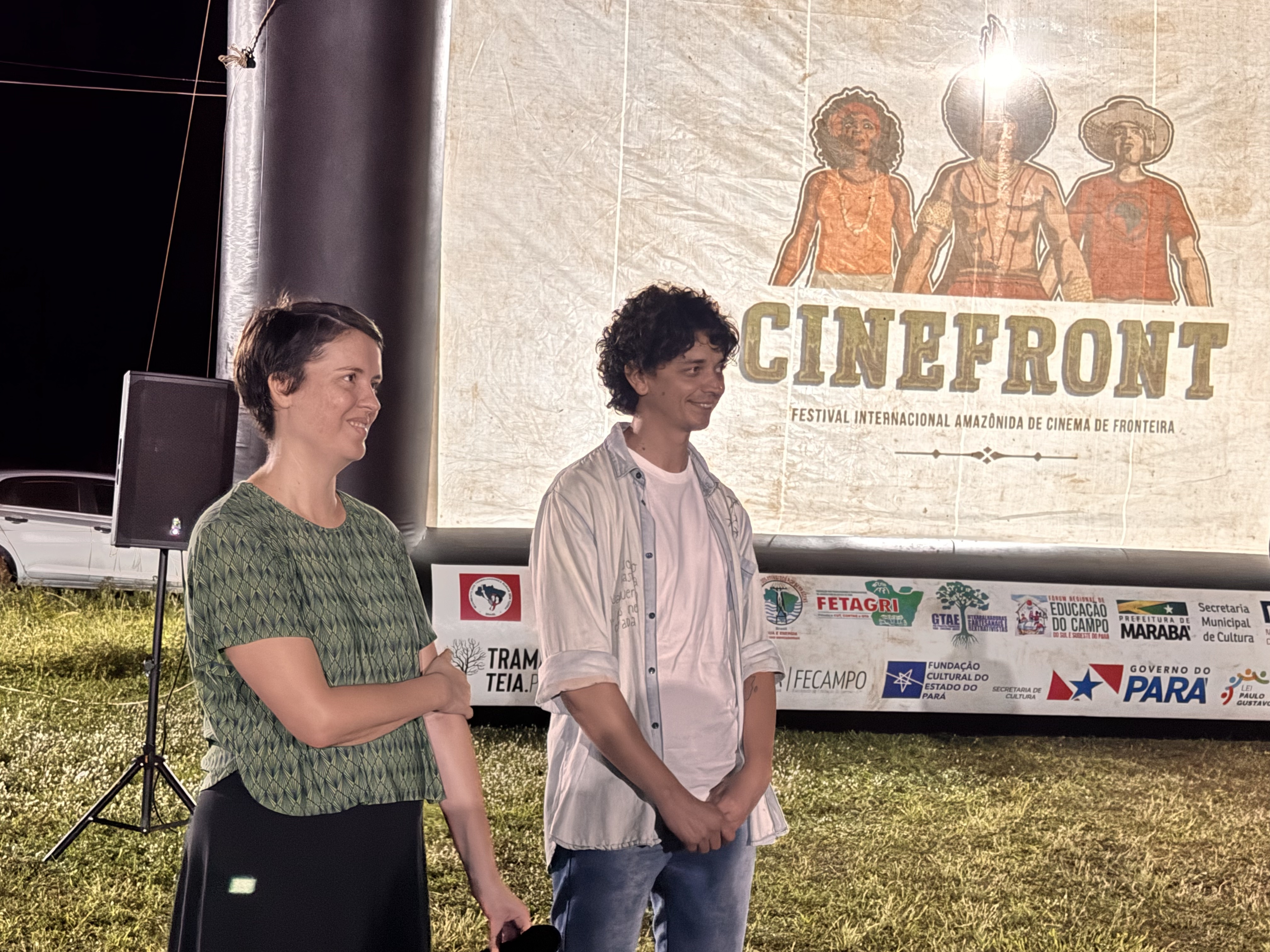 A exibição do documentário Pau D’Arco teve a presença especial de sua diretora, Ana Aranha, e do advogado popular José Vargas. Foto: Caed Alves (TramaTeia Produções)