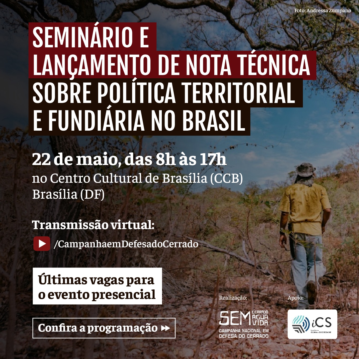 Nota Técnica com balanço parcial das políticas fundiárias, territoriais e ambientais do governo federal é lançada no próximo dia 22