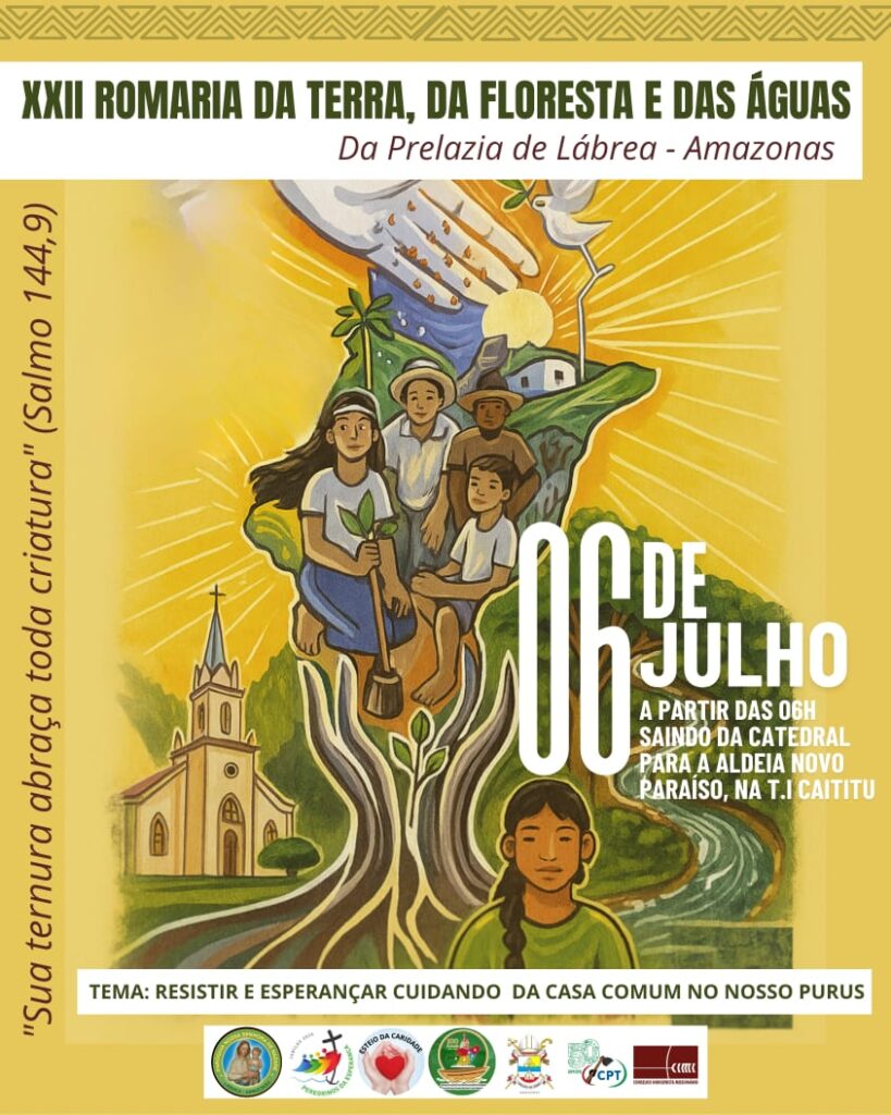 Acontece no próximo domingo (06) a 22ª Romaria da Terra, da Floresta e das Águas da Prelazia de Lábrea (AM)