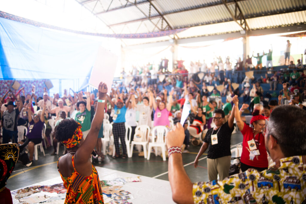 A tarde do primeiro dia do Congresso Nacional da CPT trouxe os clamores do “chão das realidades” de povos e comunidades camponesas acompanhadas. Foto: Rodrigo Correia