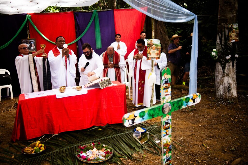 Encerramento da Romaria contou com celebração conduzida pela Diocese de Xingu-Altamira. Foto: Rodrigo Correia