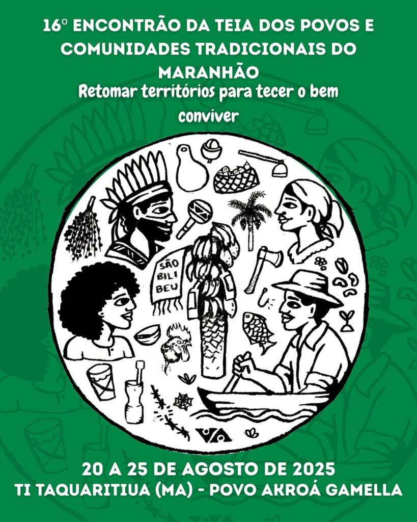 Começa nesta quarta-feira (20), o 16º Encontrão da Teia de Povos e Comunidades Tradicionais do Maranhão