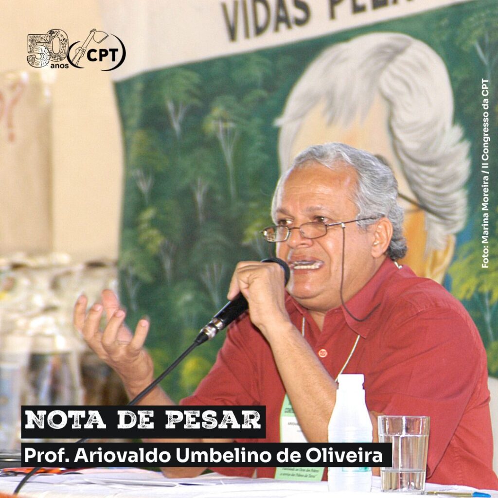 O prof. Ariovaldo Umbelino contribuiu com assessoria no II Congresso da CPT, na cidade de Goiás (GO), em 2005. Foto: Marina Moreira