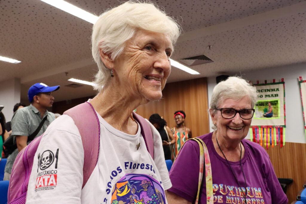 Irmãs Katia Webstler e Jane Dwyer, de Anapu/PA, agentes da CPT e companheiras da mesma congregação de Dorothy Stang. Foto: Cláudia Pereira 