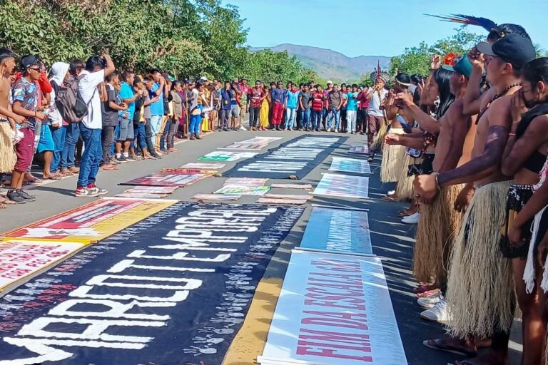 Movimento indígena é formado por mulheres, homens, jovens e crianças de diversos povos do estado de Roraima. Foto: Conselho Indígena de Roraima (CIR)