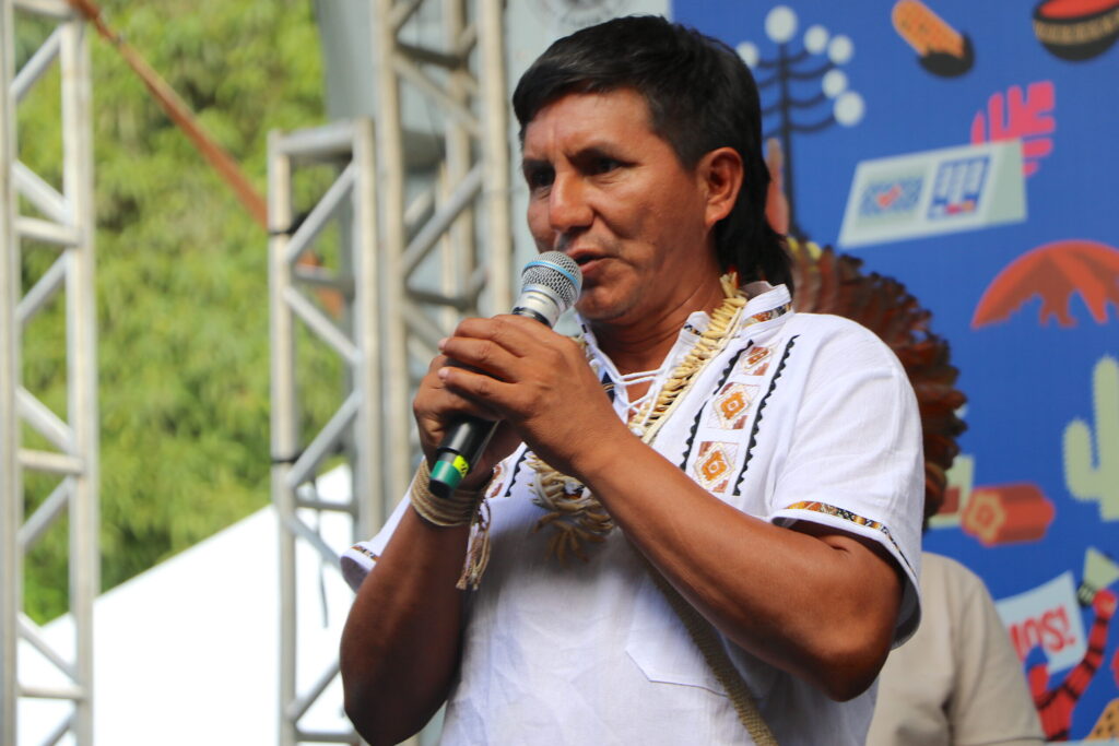 Jaime Mayuruna, coordenador da União dos Povos Indígenas do Vale do Javari (UNIVAJA), no Amazonas. Foto: Heloísa Sousa