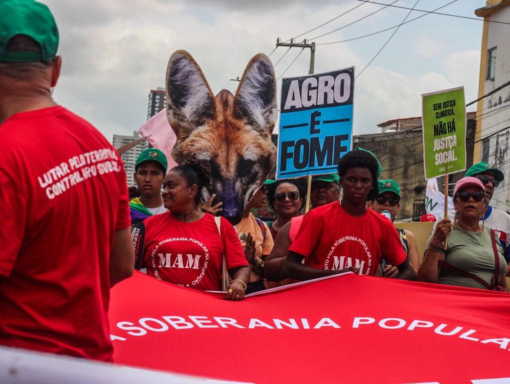 Manifestação durante a Conferência COP 30 em Belém. Foto: Cruupyhre Akroa Gamella