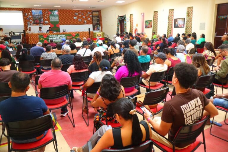 O Tribunal dos Povos do Maranhão tem o apoio da CPT e Movimento Quilombola do Maranhão (MOQUIBOM), junto aos povos e comunidades tradicionais. Foto: Wesley Coala