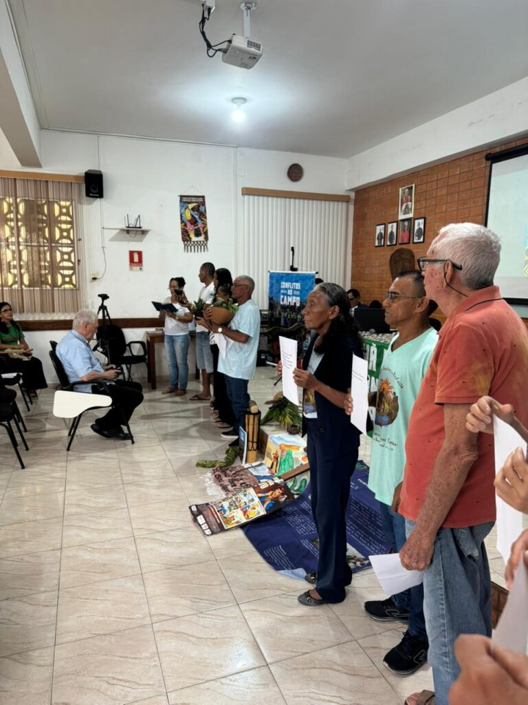 CPT Amazonas apresentou os dados de Conflitos no Campo 2025 nesta terça-feira, 09, no Centro de Formação Maromba, da Arquidiocese de Manaus. Foto: CPT Amazonas